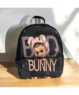 Trendy Cartoon School Backpack Travel Bag BookBag Rapper Bad Bunny Hip Hop - £22.92 GBP