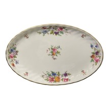 Minton Marlow Oval Bone China Floral Tray Dish Gold Rim 8.5&quot; - £15.71 GBP