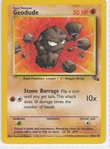 M) Pokemon Nintendo GAMEFREAK Collector Trading Card Geodude 47/62 50HP - $1.97