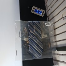 Platinum Designs Men's Tie Blue/Gray Striped 100% Silk Classic Length image 4