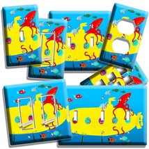Fish Octopus Yellow Submarine Light Switch Outlet Wall Plate Kids Bathroom Decor - £10.62 GBP+