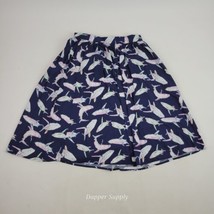 ModCloth Skirt Small Navy Blue With Shark Pattern  - £22.85 GBP