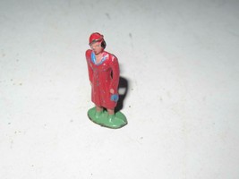 Older Metal FIGURE- Woman In A Red Dress - Good - 1 1/2&quot; TALL- M25 - £3.32 GBP