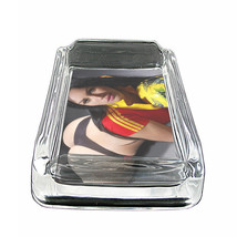 Madrid Spain Pin Up Girls D2 Glass Square Ashtray 4&quot; x 3&quot; Smoking Cigarette Bar - £38.18 GBP