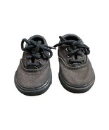 Polo Ralph Lauren tennis shoes infant size 0 baby lace up black canvas  - £15.78 GBP