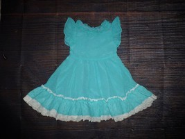 NEW Boutique Baby Girls Turquoise Sleeveless Ruffle Dress 12-18 Months - £10.26 GBP