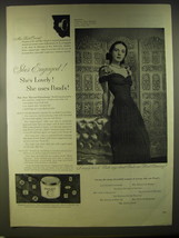 1946 Pond&#39;s Cold Cream Ad - She&#39;s engaged! She&#39;s Lovely! She uses Pond&#39;s! - £13.82 GBP