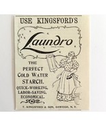Kingsford Laundro Laundry Detergent 1894 Advertisement Victorian Soap AD... - €17,20 EUR