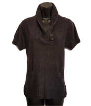 BCBG Maxazria Charcoal Dark Gray SWEATER Stretch Knit sz Small Angora Wool Blend - $27.64