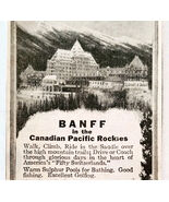 1917 Banff Springs Hotel Canadian Pacific Rail Advertisement WW1 Railroa... - €17,15 EUR