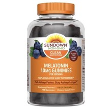 Sundown Melatonin 10mg Gummies Blueberry Flavor 100ct GF Dairy Free FRESH - £21.30 GBP