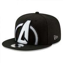 Avengers Symbol Color Trim New Era 9Fifty Adjustable Hat Black - £37.67 GBP