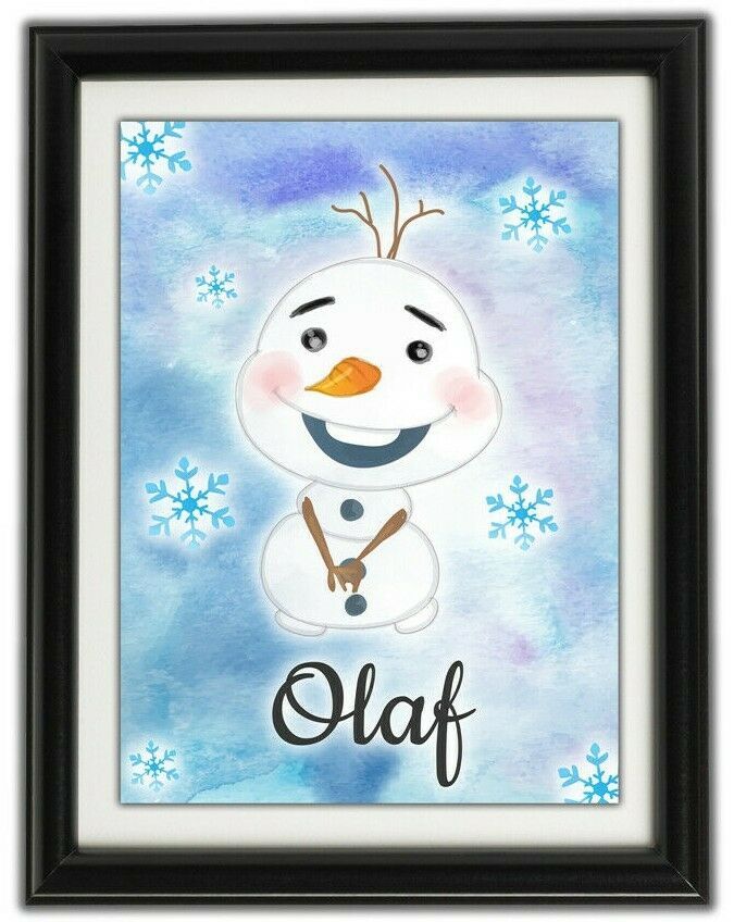 Primary image for OLAF FROZEN Photo Poster Print - Disney Frozen Framed Prints - Wall Deco