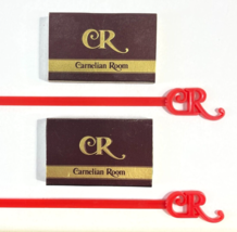 Carnelian Room San Francisco RIP Vintage Swizzle Sticks + Matches 4 Piece Bundle - £27.85 GBP