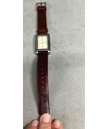 VINTAGE GEORGE ARTHUR Stainless Steel WOMENS WATCH W/ Leather Band - $276.02 MXN