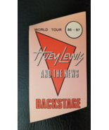 HUEY LEWIS - 1986 TOUR ROSEMONT, ILLINOIS VINTAGE ORIGINAL CLOTH BACKSTA... - $10.00