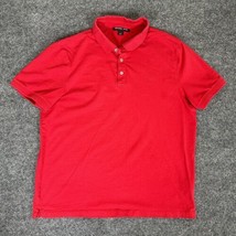 Michael Kors Polo Shirt Mens Small Red Solid Short Sleeve Cotton (L) Adult - £8.70 GBP