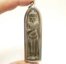 Phra Ruang Rangpuen LopBuree Buddha magic metal Thai ancient antique amulet stro - £119.26 GBP