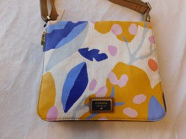 Fossil ZB6564991 Preston Fabric Crossbody Light Floral canvas lthr purse NWT ^^ - £53.94 GBP