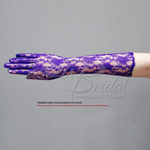 Flower Pattern Women&#39;s Lace Gloves - BELOW-THE-ELBOW LENGTH(8BL), Various Colors - £13.66 GBP