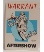 WARRANT / JANI LANE - VINTAGE ORIGINAL CLOTH TOUR CONCERT BACKSTAGE PASS - $186.40 MXN