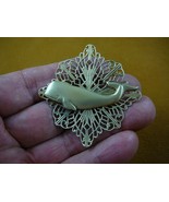 (b-whal-5) Sperm Whale ocean filigree brass pin pendant love watching wh... - $26.83 CAD