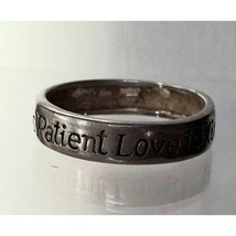 MEN&#39;S 925 STERLING SILVER &quot;LOVE IS PATIENT LOVE IS KIND&quot; BAND SKY - $30.89