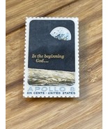 NASA Apollo 6 In the Beginning God Stamp Magnet KG - €21,14 EUR