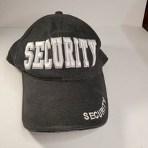 Security Hat Officer Guard Baseball Cap Adjustable Black Hat - $7.89