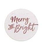 P. Graham Dunn Merry/Bright Xmas Coaster Happy Holidays 4 Inch Dia - $288.36 MXN