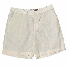 Peter Millar Shorts Size 8 White Linen Cotton Blend Womens 32X7 - £14.41 GBP