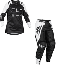 New 2024 Fly Racing F-16 Black White Dirt Bike Adult Womens MX Motocross... - $119.90