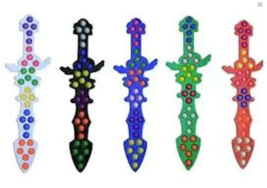 1 PC 23&quot; BUBBLE POPPER SWORDS STRESS RELIEVER TOY medieval sword play TY529 - £9.70 GBP