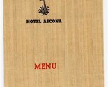 Hotel Ascona Dinner Menu Ascona Switzerland 1974 - $17.82