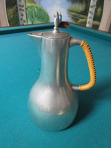 Jeka Tiel Real Dutch Pewter Lidded Pitcher Carafe ENGRAVED  - $24.75