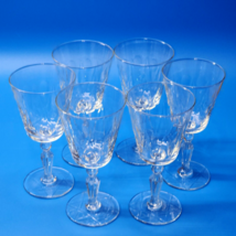 Vintage ROCK SHARPE Crystal Wine Water Goblet Glass - Pattern 3006-5 - Set Of 6 - £39.94 GBP