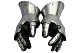 Medieval Armour Steel Gauntlets SCA LARP Steel Medieval Gloves gift - £77.78 GBP