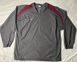 Nike Storm Fit Pullover Jacket Men’s XL Gray Red 1/4 Zip 359725-255 Spor... - $25.00