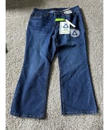 D. Jeans Womens Blue Boot Crop Plus Size 14W High Rise Stretch Pockets C... - $31.73 CAD