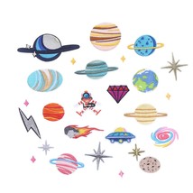 26Pcs Iron On Patches Diy Sew On Decorative Appliques Stickers Embroider... - $12.99