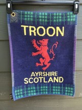 Troon Golf Towel United Kingdom Club Lion Ayrshire Scotland 17”x14” Cott... - $23.28