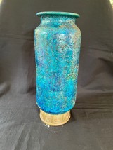 RARE  large Rosenthal Netter Bitossi Italy Blue Glazed Chinese Style Vase - $150.00