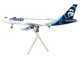 Airbus A319 Commercial Aircraft Alaska Airlines White w Blue Tail Gemini 200 Ser - £83.97 GBP