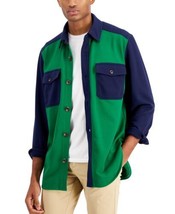 MSRP $75 Club Room Men&#39;s Colorblocked Shirt Green Size Medium - £25.14 GBP