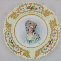 Portrait Plate Lamballe Sevres Chateau de Tuileries Style Princess France Antiqu - £151.87 GBP