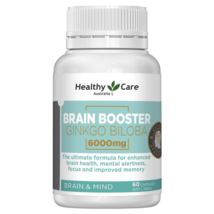 Healthy Care Brain Booster Ginkgo Biloba 6000mg 60 Capsules - £89.99 GBP