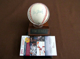 Tom Seaver 1969 Wsc New York Mets Hof Signed Auto Vintage Dudley Ll Baseball Jsa - £313.80 GBP
