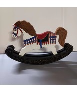 Vintage Wooden Rocking Horse Handcrafted and Hand Painted Approx Size 11... - €24,57 EUR