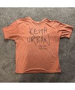 Keith Urban Light The Fuse Tour T-Shirt Mens Size L Orange Distressed Sheer - €15,44 EUR