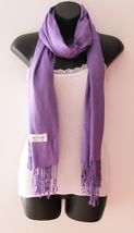 Purple Women Soft Pashmina Classic Solid Cashmere Scarf Stole Wrap - £15.21 GBP
